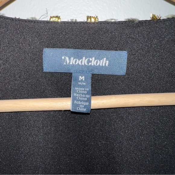 ModCloth Metallic Wrap Dress - Picture 5 of 7